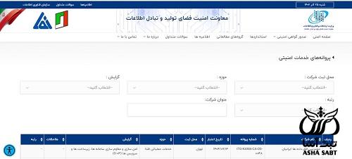 گواهینامه افتا شرکت